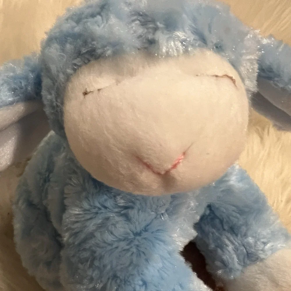 Baby Gund Winky Lamb Blue White Lovey 8